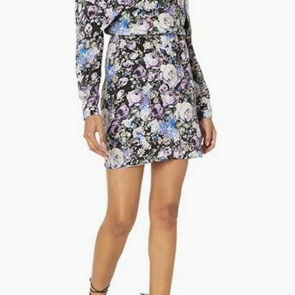 🍓 NWT Parker Silk S cold shoulder floral dress - Picture 13 of 13